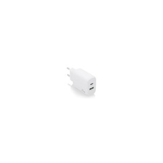 cargador aisens 25w 1xusb-c pd3.0 1xusb-a qc3.0 blanco