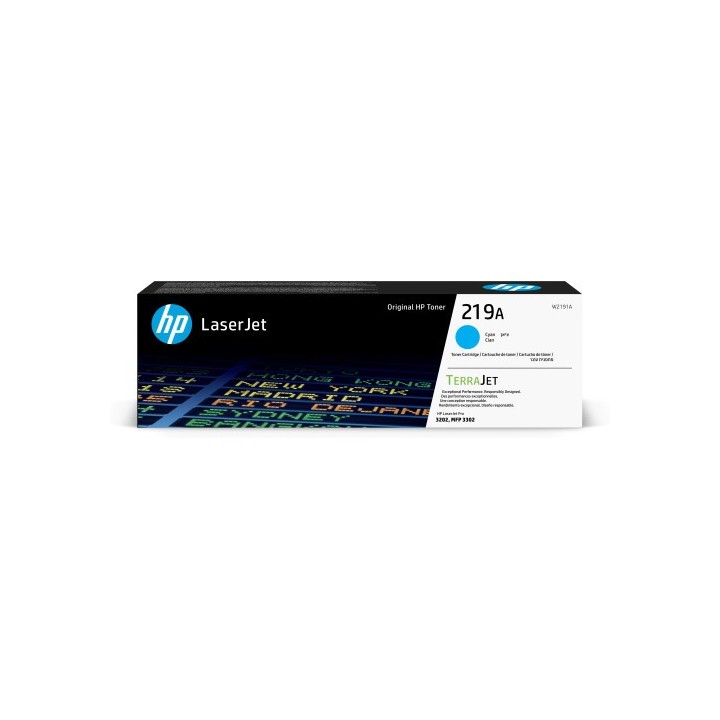 hp hp cartucho de toner original laserjet 219a cian