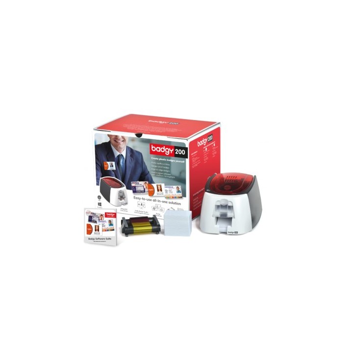 badgy evolis badgy200 impresora de tarjeta plastica pintar por sublimacion/transferencia termica col