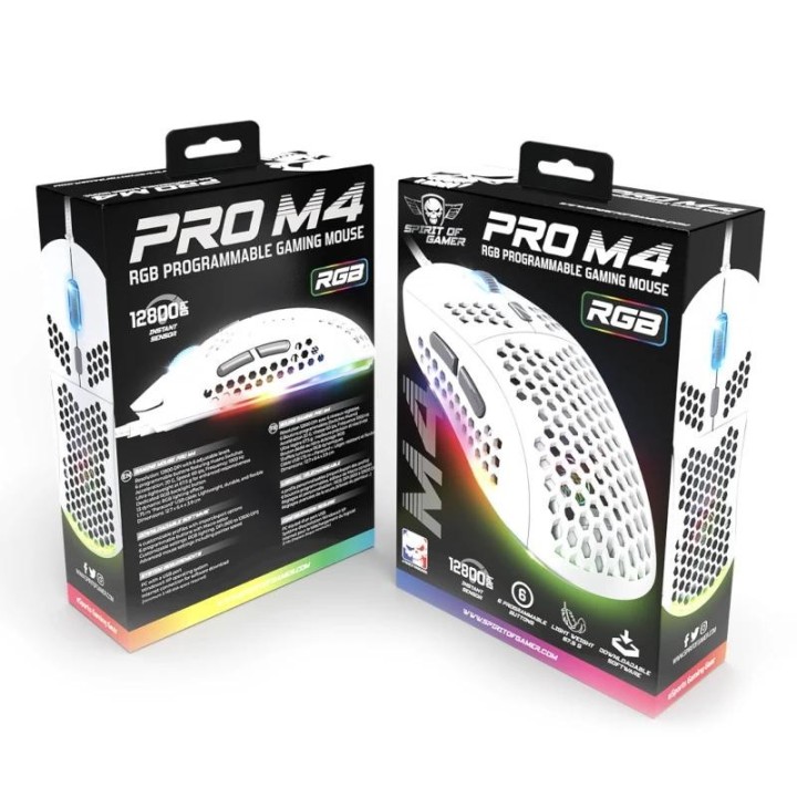 spirit of gamer raton pro m4 white