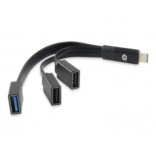 conceptronic hub usb tipo c conceptronic hubbies01b 1 x usb 3.0 - 2 x usb 2.0