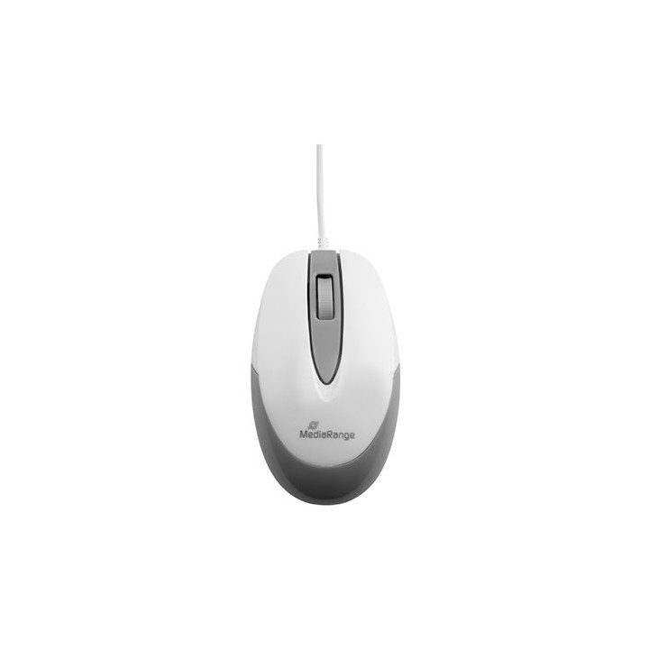 raton optico mediarange mros214 white-grey cable 1.5m 1000dpi usb 3 botones