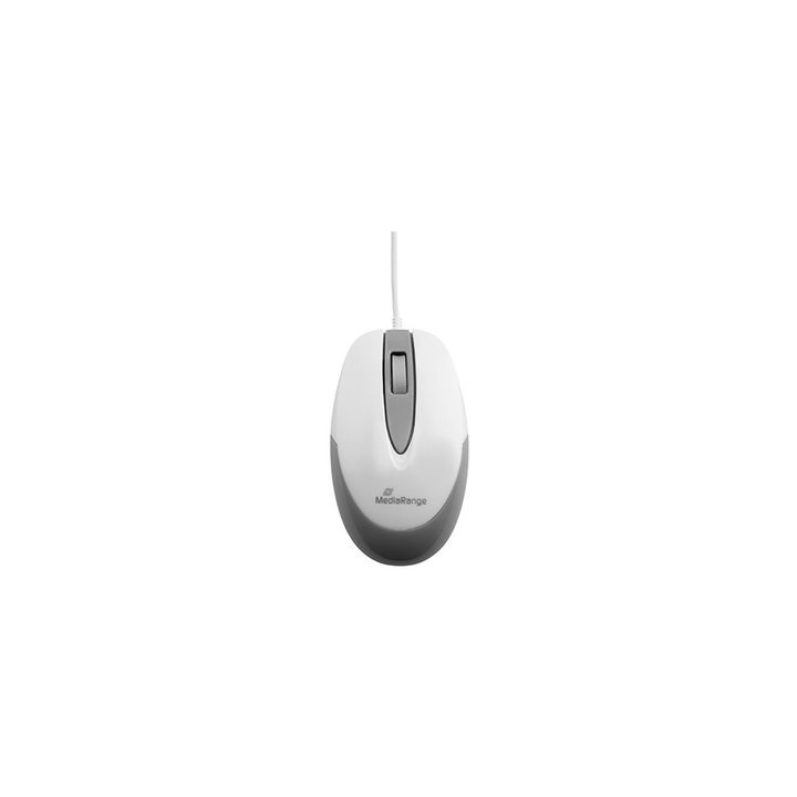 raton optico mediarange mros214 white-grey cable 1.5m 1000dpi usb 3 botones