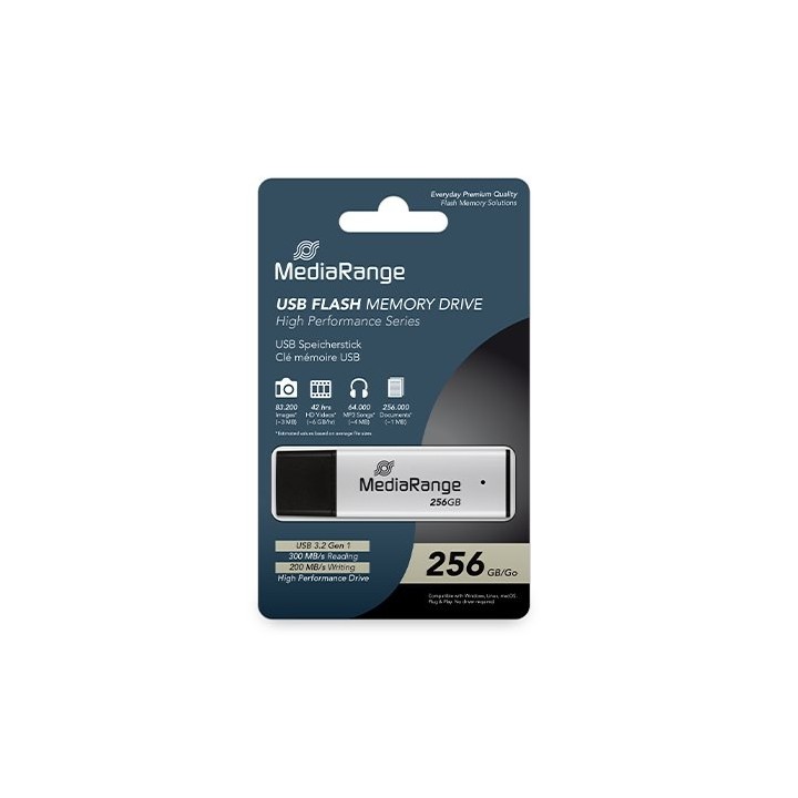 pendrive 512gb usb 3.2 mediarange high p. lectura 250mbs escritura 160mbs