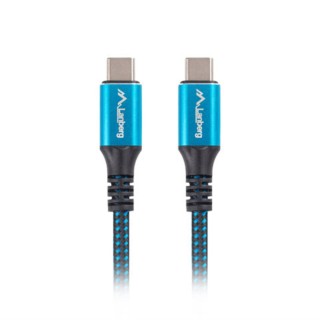 lanberg cable usb tipo c lanberg 0.5m -  macho - macho -  negro - azul