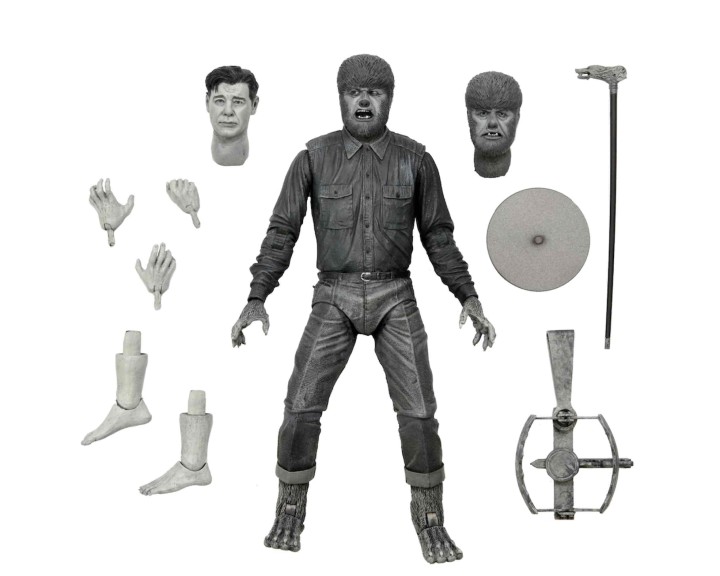 neca figura neca universal monster scale action ultimate wolf (b&w)