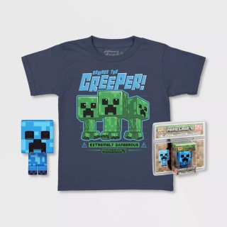 funko pop & tee minecraft charged creeper funko + camiseta talla l