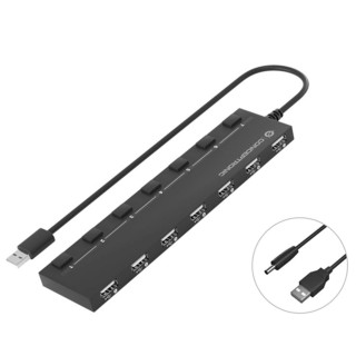 conceptronic hub usb 2.0 conceptronic hubbies08 7 puertos con interruptores