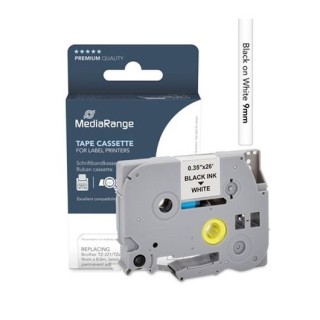 cartucho mediarange brother tz-221 comp. tz221 tze221 9mm 8m