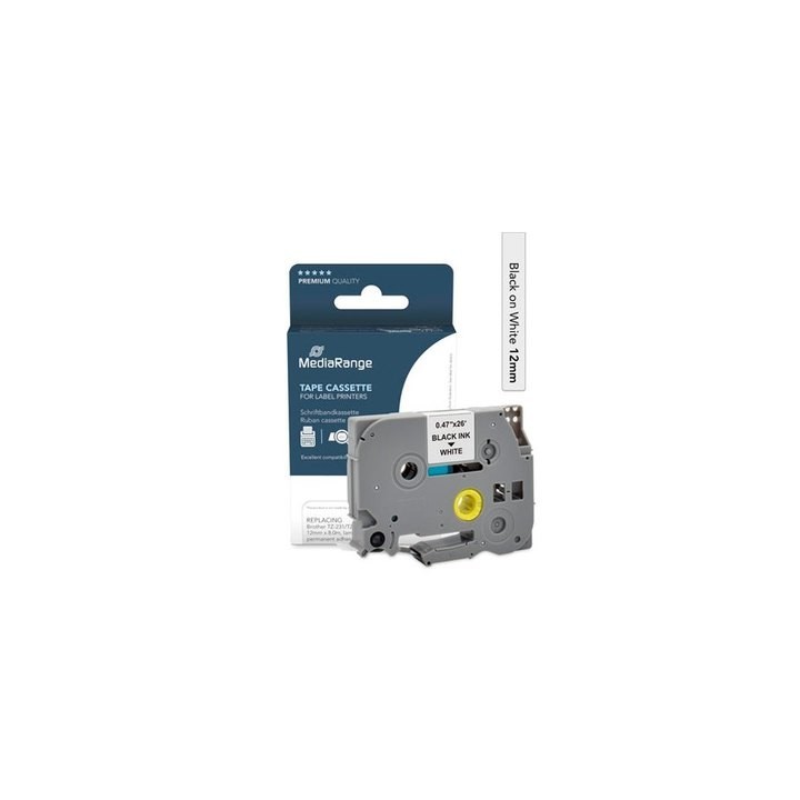 cartucho mediarange brother tz-231 comp. tz231 tze231 12mm 8m