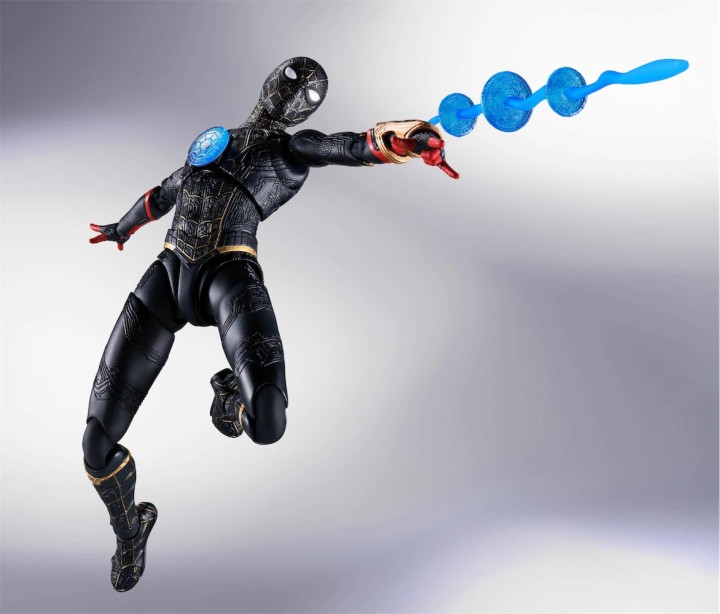tamashii nations figura tamashii nations marvel spider - man no way home spider - man traje negro &