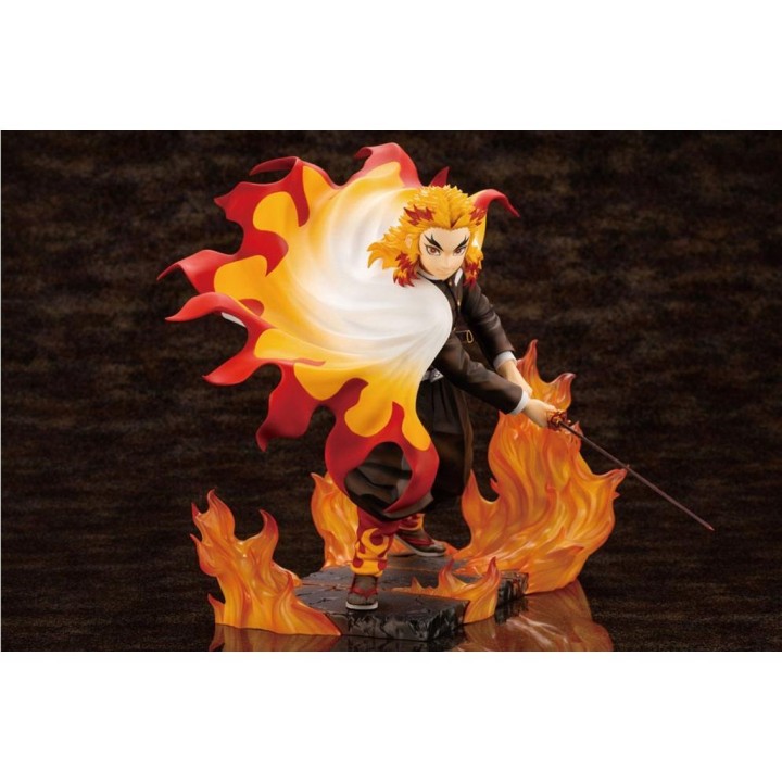 kotobukiya figura kotobukiya demon slayer kimetsu no yaiba kyojuro rengoku bonus edition