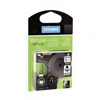 dymo cinta rotuladora d1 12mmx5.5m poliester negro/blanco dymo s0718060