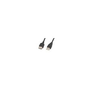 cable alargador lanberg usb 2.0 macho hembra 0.7m negro