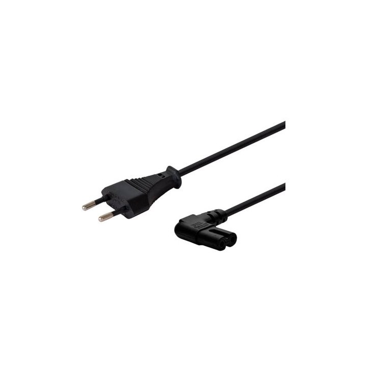 cable alimentacion universal savio cl-144 angular 3m c7 2 pines angular