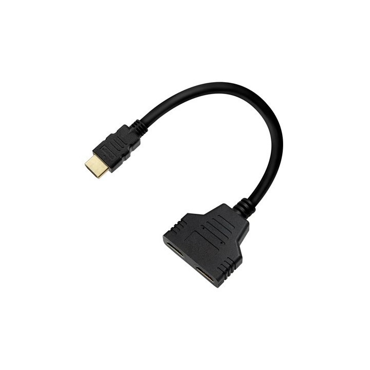 adaptador hdmi (m) a hdmi (h) savio ak-77 2xhdmi macho a hembra