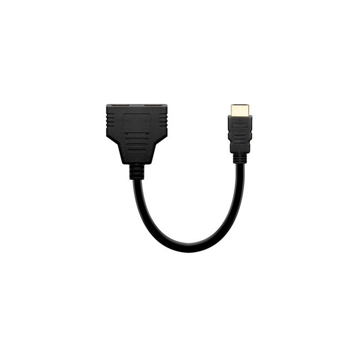 adaptador hdmi (m) a hdmi (h) savio ak-77 2xhdmi macho a hembra