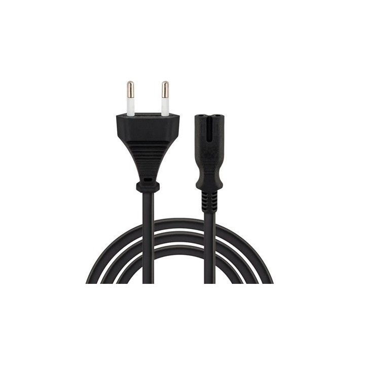 cable alimentacion universal savio cl-185 5m 2 pines c7 negro