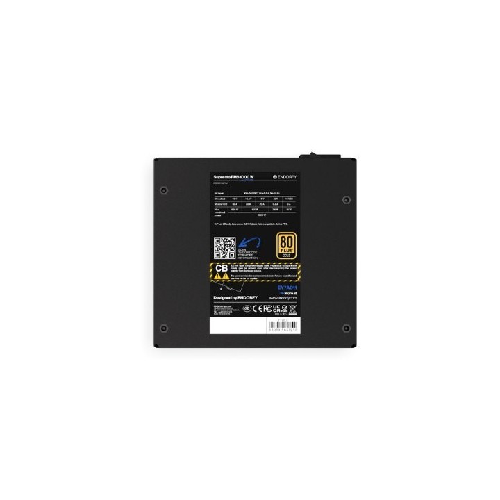fuente de alimentacion atx 1000w endorfy supremo fm6 gold 80  gold full modular vent 120mm