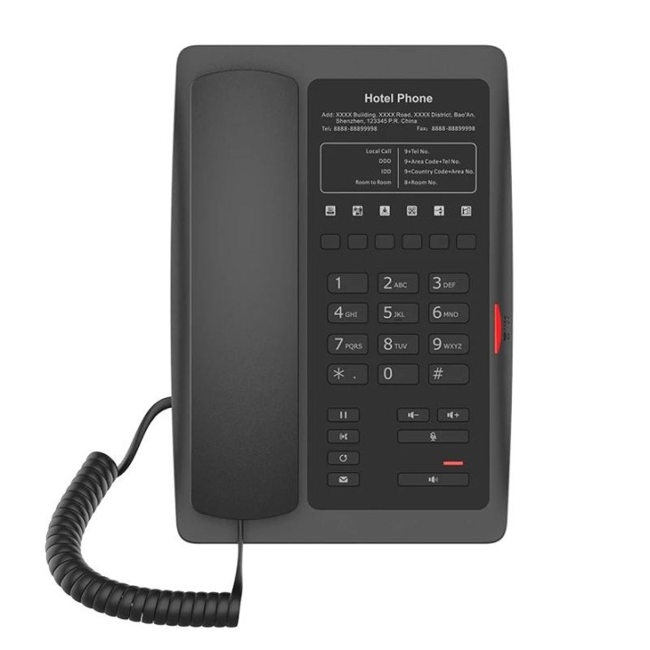 fanvil h3 telefono ip hotel, placa personalizada n