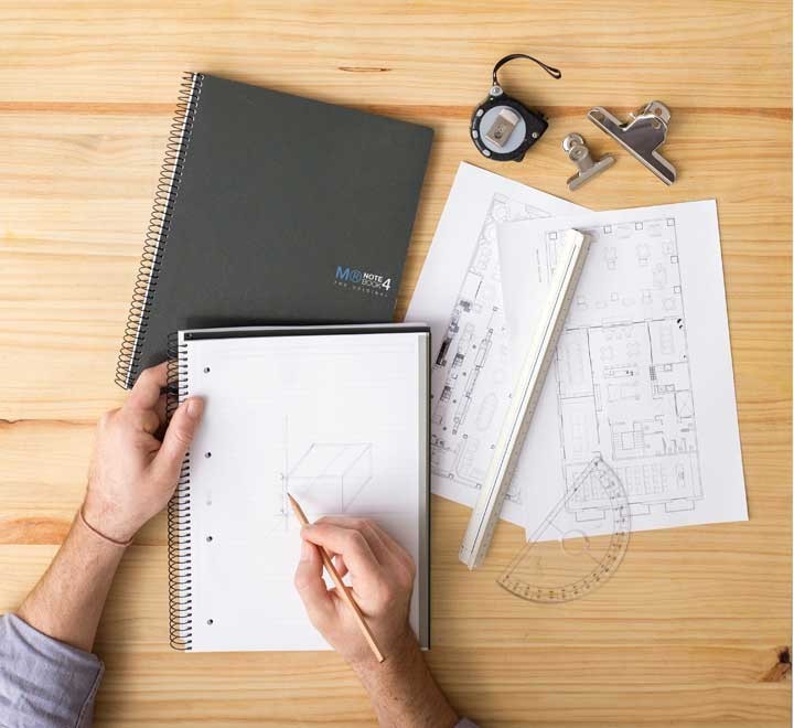 cuad. notebook-4 miquel rius grafito a4 160h horiz