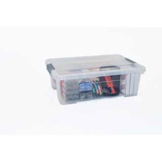 archivo 2000 caja de almacenaje con tapa 10 litros 28x40x13cm pp transparente archivo 2000 cp1482010