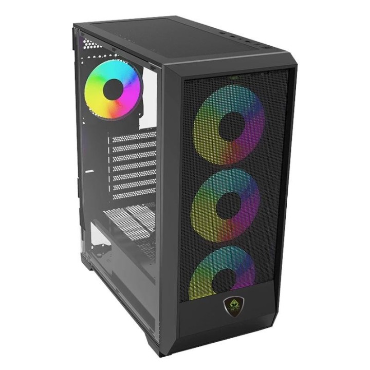 keep out caja atx xc-501 mesh black usb3.0+type c