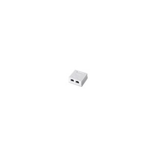roseta de superficie aisens rj45 cat.6 ftp 2 tomas blanco