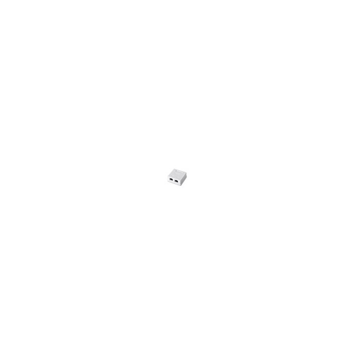 roseta de superficie aisens rj45 cat.6 ftp 2 tomas blanco