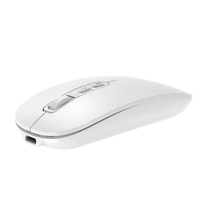 coolbox raton w02-ia inalambrico rf+bt blanco