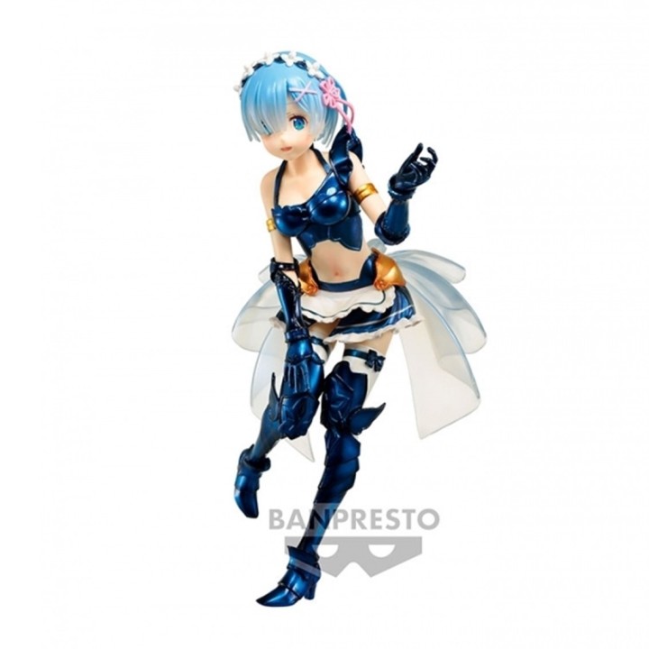 banpresto figura banpresto re:zero  chronicle exq -  rem vol.4 maid armour ver.