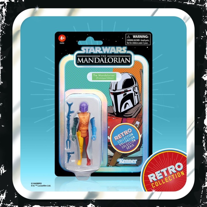 hasbro figura hasbro star wars retro prototype series -  the mandalorian (modelo aleatorio)