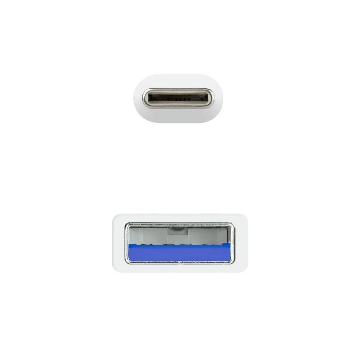 nanocable cable usb 3.1 gen2 usb-c/a 0,5 m blanco