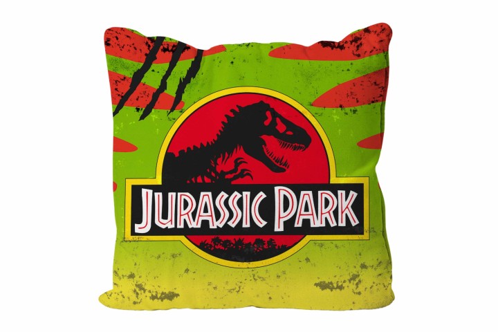 sd toys cojin cuadrado logo coche jurassic park envasado vacio