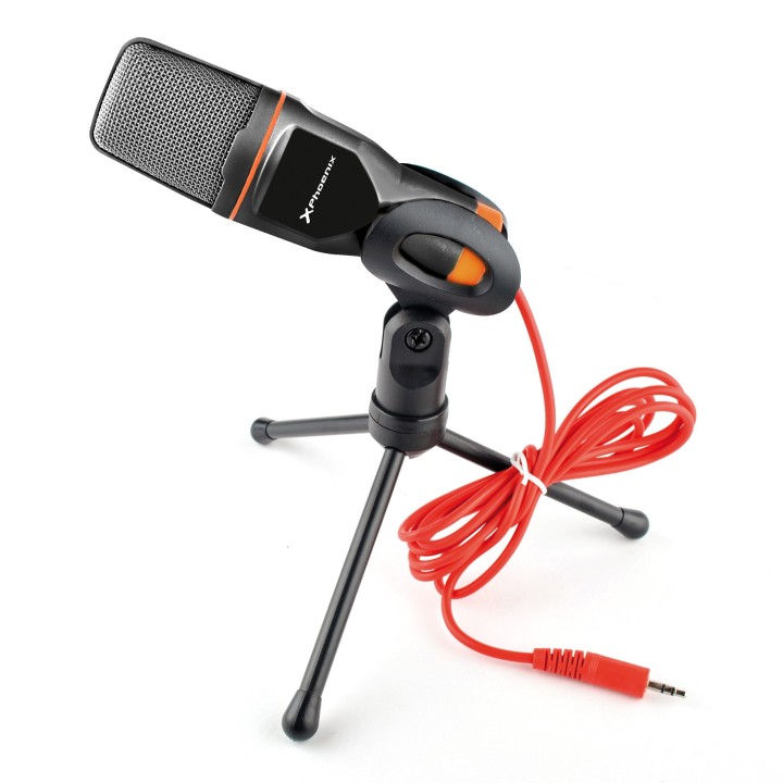 phoenix technologies microfono phoenix multimedia podcaststudio con cable jack para pc ordenador con