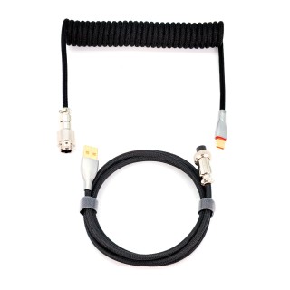 phoenix technologies phoenix kioru cable aviador en espiral con conector tipo c para teclados gaming