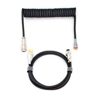phoenix technologies phoenix kioru cable aviador en espiral con conector tipo c para teclados gaming