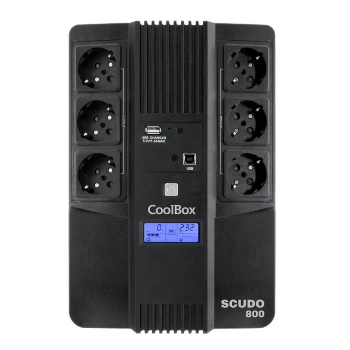 coolbox sai scudo3 800va/480w con pantalla  lcd