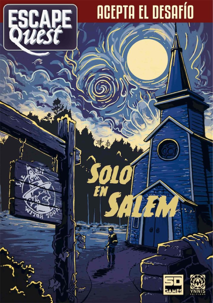 sd games juego de mesa escape quest 3: solo en salem formato libro pegi 12