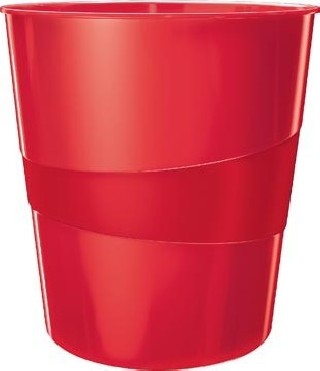 leitz papelera leitz wow capacidad 15 litros rojo leitz 52781026