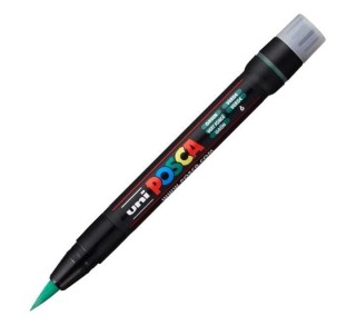 marcador uni posca pcf-350 pincel verde