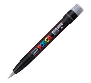 marcador uni posca pcf-350 pincel plata