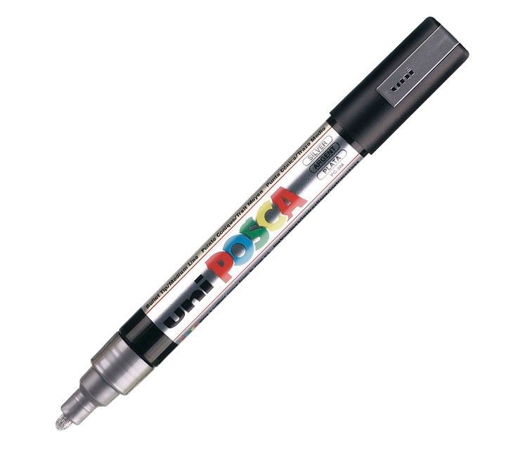 rotulador uni-ball posca pc5m 1.8-2.5mm plata