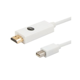 cable mini displayport m a hdmi m 1.8m savio cl-83 blanco 1080p dp hdmi