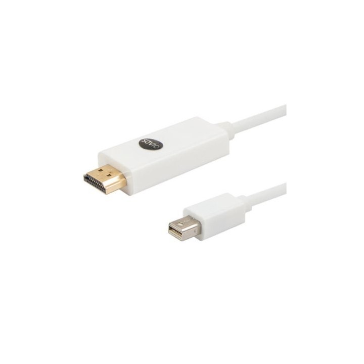 cable mini displayport m a hdmi m 1.8m savio cl-83 blanco 1080p dp hdmi