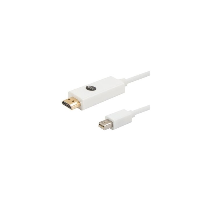 cable mini displayport m a hdmi m 1.8m savio cl-83 blanco 1080p dp hdmi