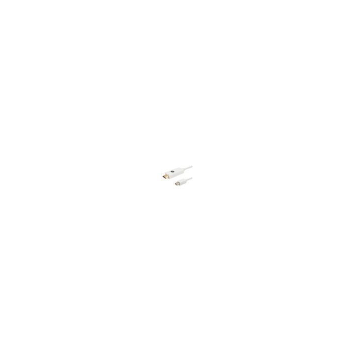 cable mini displayport m a hdmi m 1.8m savio cl-83 blanco 1080p dp hdmi