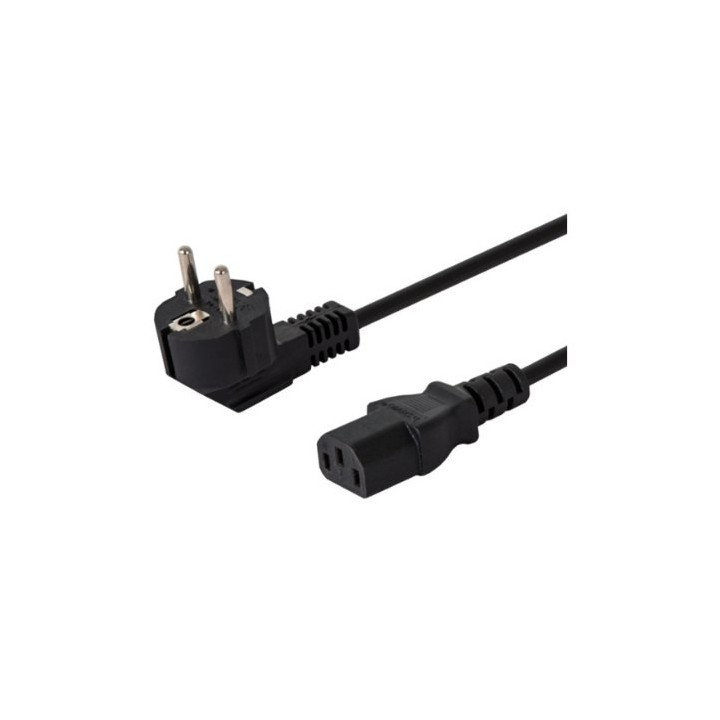 cable alimentacion 1.8m schuko-iec c13 savio cl-98 1.8m 3 pines negro macho