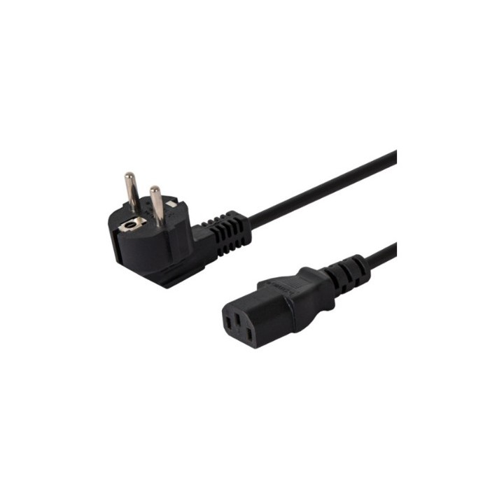 cable alimentacion 1.8m schuko-iec c13 savio cl-98 1.8m 3 pines negro macho