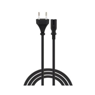cable alimentacion universal savio cl-178 angular 5m 2 pines negro 2.5a iec c7